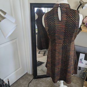 Mock neck sleeveless mini dress